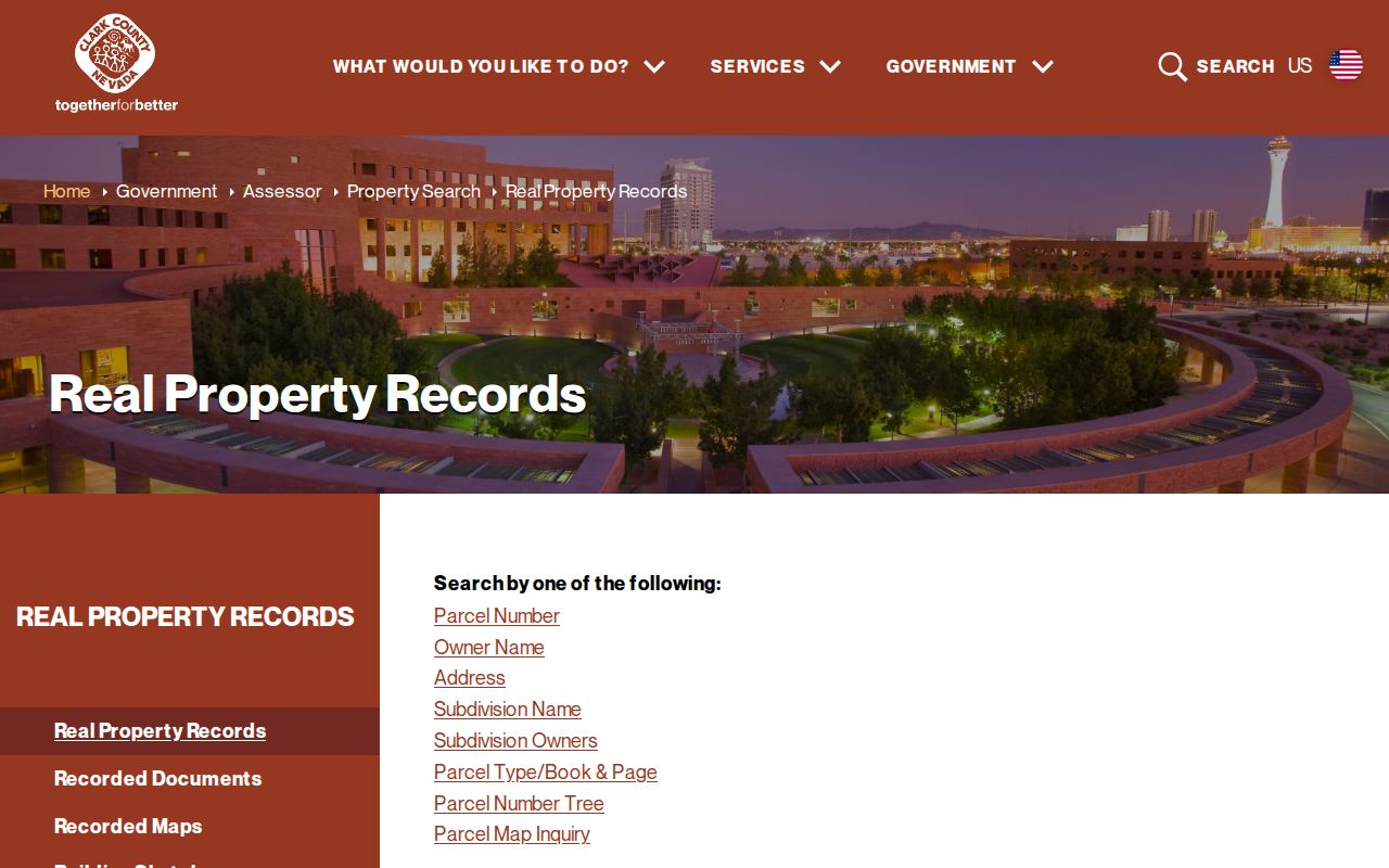 Mesquite people search through Clark County property records