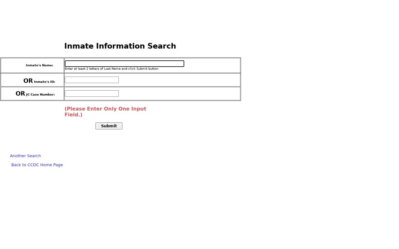 Mesquite records search using the Clark County detention locator