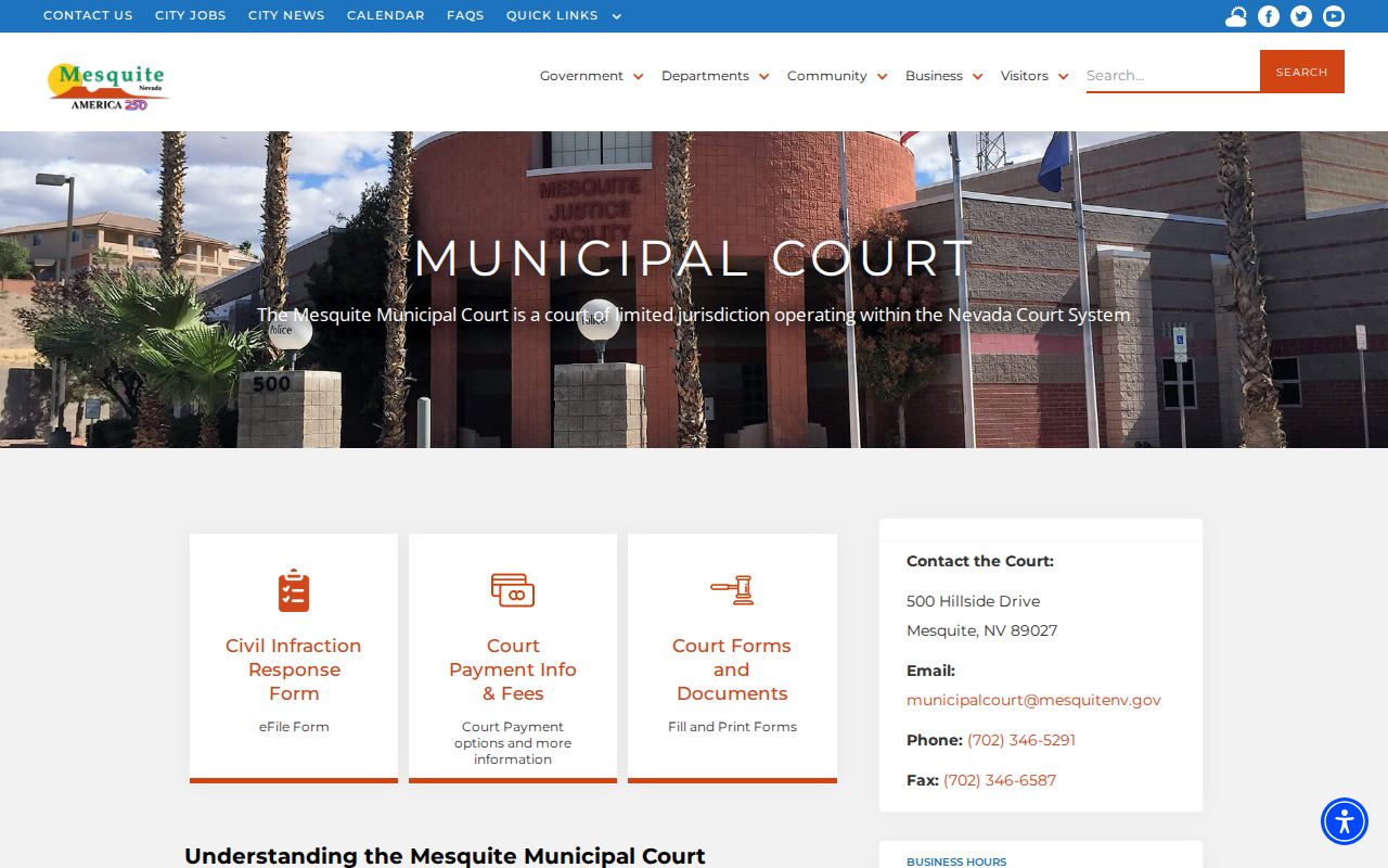 Mesquite open records forms and contacts at Municipal Court